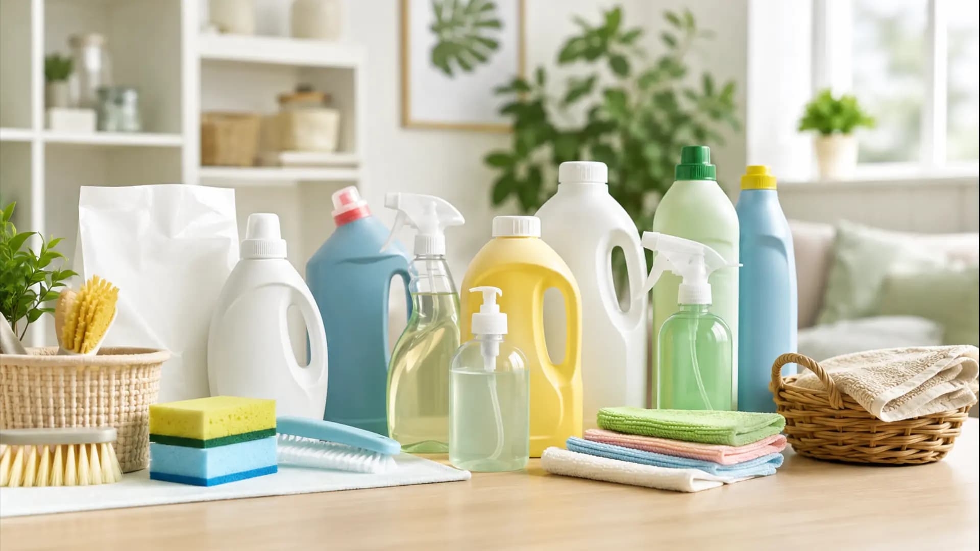 Popular household cleaning products for everyday home cleaning