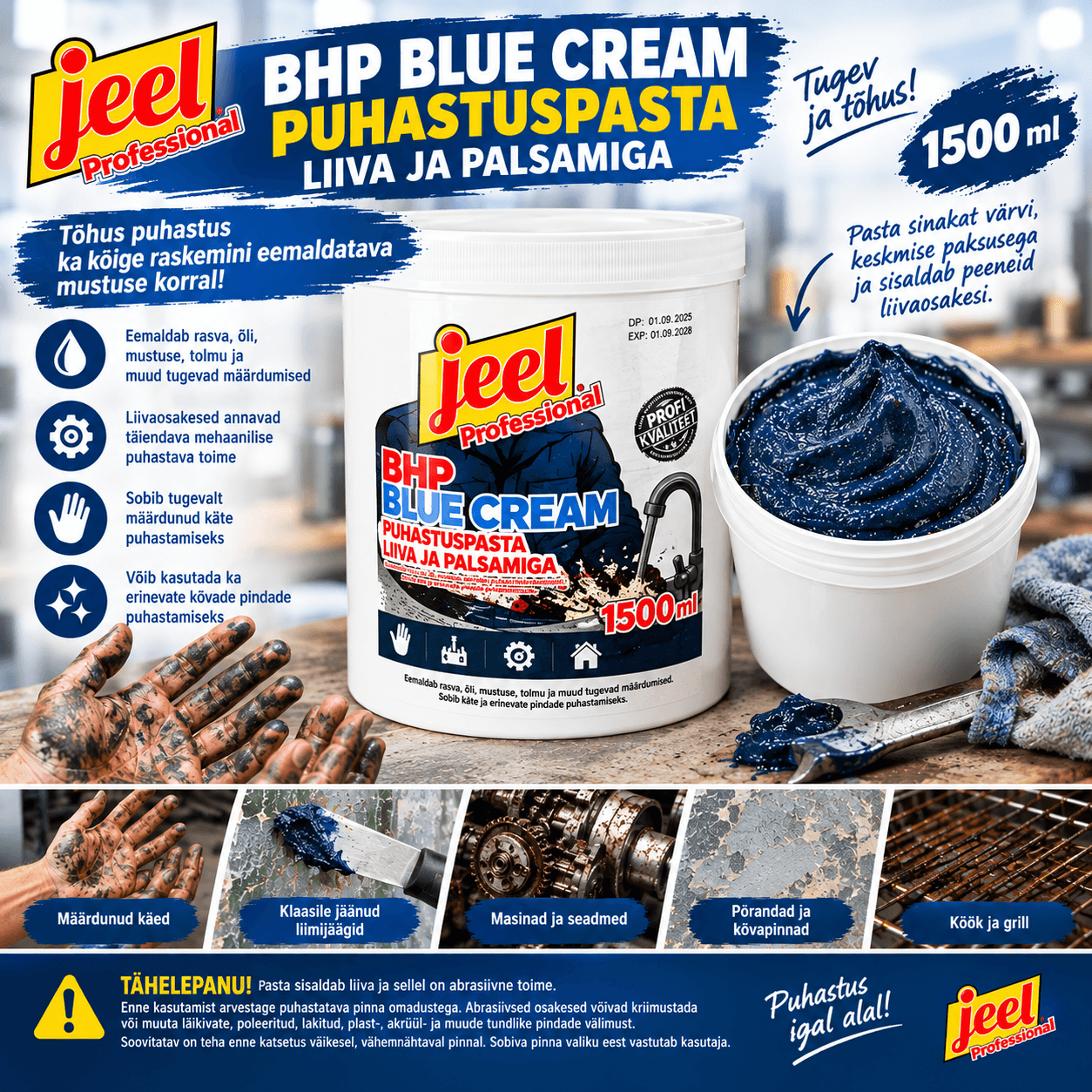 BLAU BLITZ — Jeel BHP Cleaning Paste with Sand and Balm, 1500 ml – ShopDe.ee