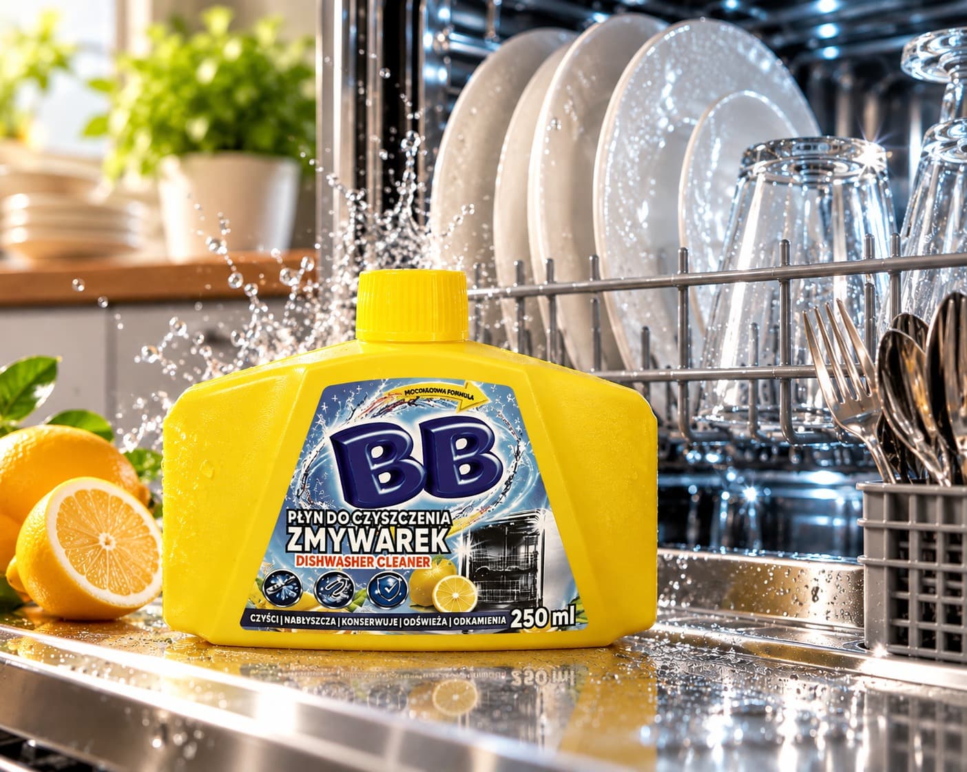 Blau Blitz Spülmaschinenreiniger – Zitronenfrische, 250 ml
