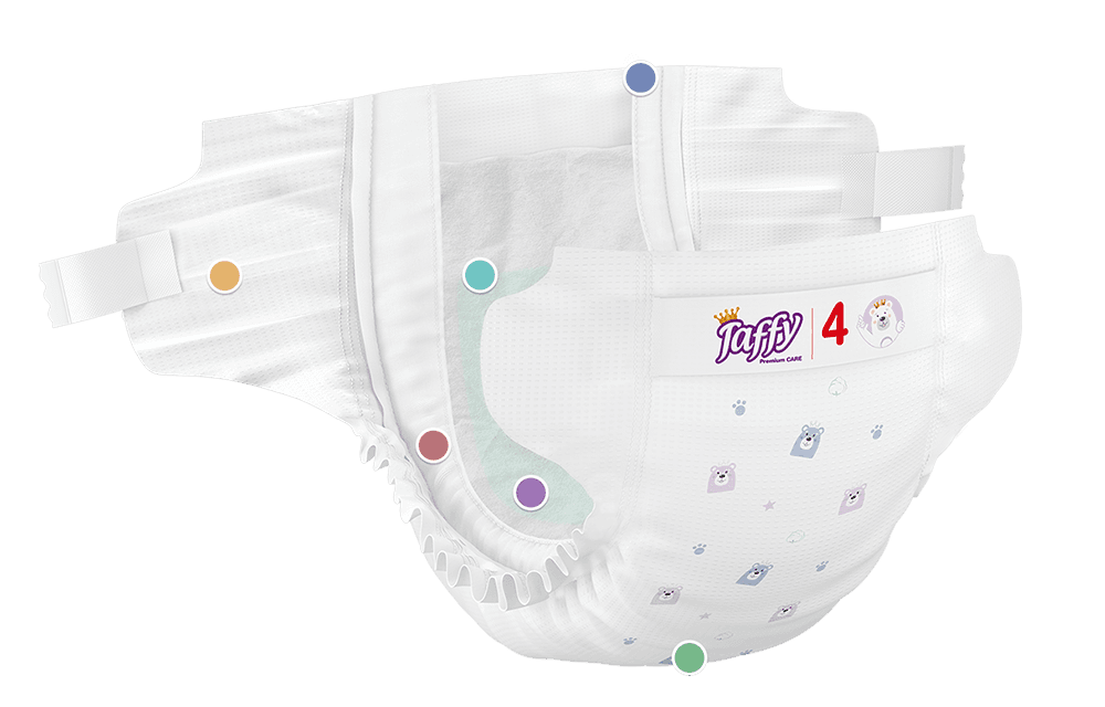 Taffy Premium Care 4 Maxi ( от 7 до 18 кг, 30 штук). 2