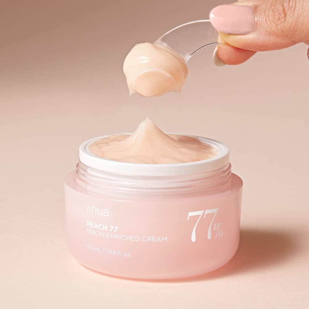 Anua Peach Peach 77% Niacin Enriched Cream – niisutav virsikuga kreem-puding naha sära jaoks 2