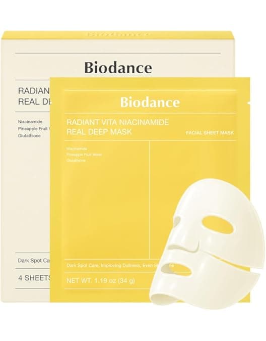 Öine hüdrogeelmask C-vitamiini ja niatsiinamiidiga BIODANCE Radiant Vita Niacinamide Real Deep Mask, 1 tk – ShopDe.ee
