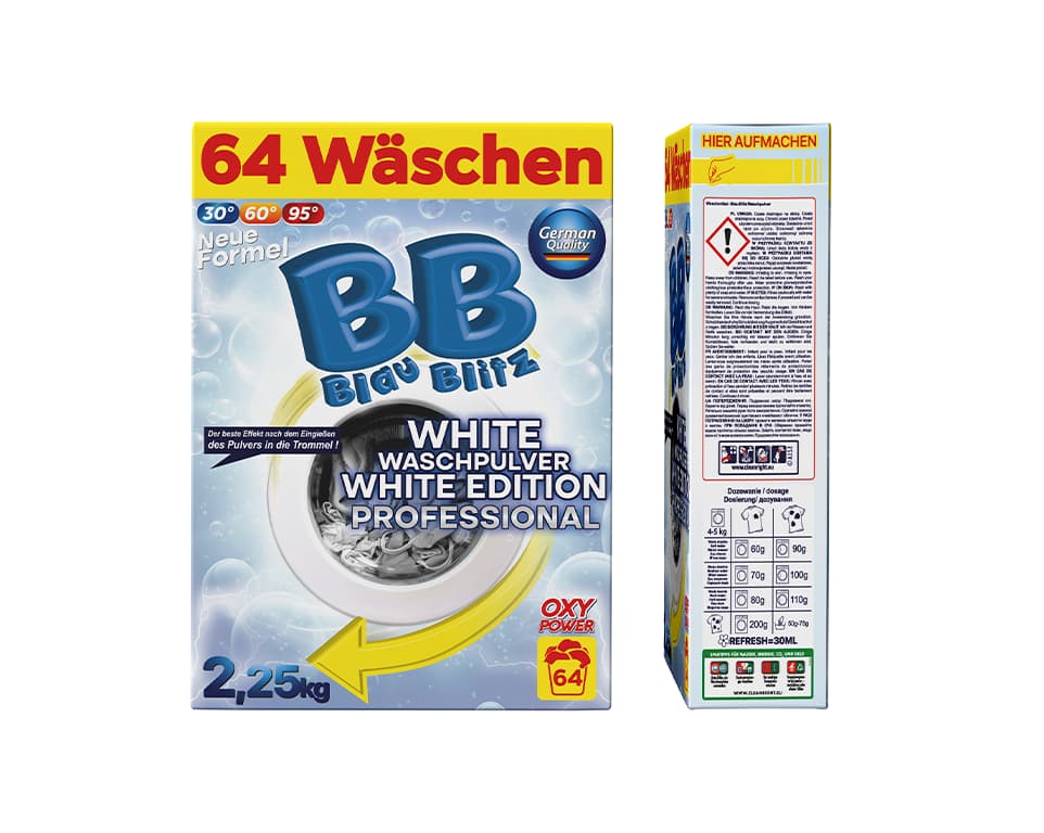 Pesupulber WHITE BLAU BLITZ (64 pesukorda)